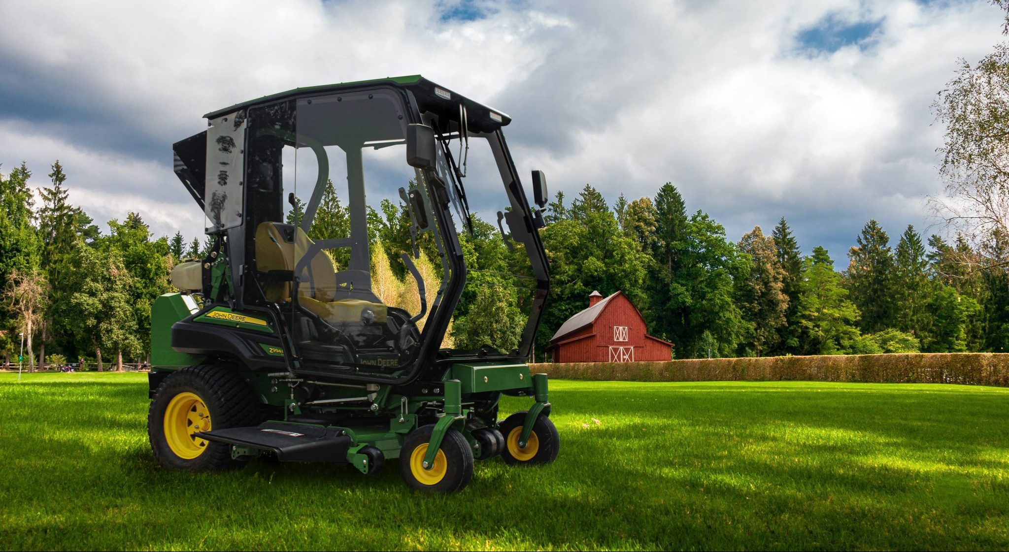 Expanded Premium Air Conditioned Cab line with John Deere Z994R Zero Turn Mower Curtis Industries